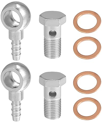 A ABSOPRO 2 Sätze Hohlschraube M14x1,5 Banjo Bolzen Adapter Motorrad Hohlschrauben Unterlegscheiben für Bremssattel Hauptbremszylinder