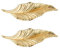 2 Stück Schubladengriff Zinklegierung Profilgriff Form des Blattes Knöpfe Schrankgriffe Türklinken Blattform Türgriff für Kleiderschrank,Garderobe (Gold,left)