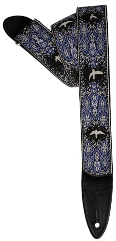 PRS 2 Guitar Strap, Custom Jacquard Birds Fleur, Violet