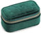 Geen Small Jewellery Organiser Box - Plush Velvet Mini Travel Jewelry Boxes Storage for Rings Earrings Necklace Bracelets for Girls Women Green4906