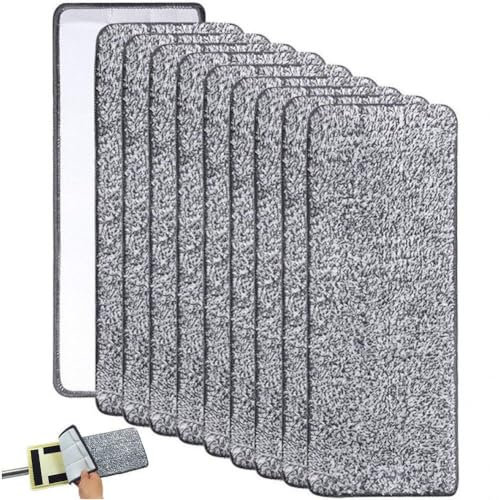 Hrippy Mikrofaserreinigung Mops Ersatz 10pcs/Set Wiederverwendbarer Nass Und Trockener Mop -mop -pad -waschmaschinen -mop -Pads Reinigungswerkzeuge