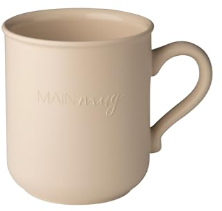 MAINmug – 4er Set Mehrweg-Tassen (300 ml) aus Recyclingkunststoff – Spülmaschinenfest, bruchsicher – Für Alltag Outdoor & Kinder (Elfenbeinweiß)