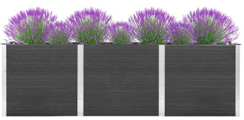 Willood Garten Hochbeet 300x100x91 cm WPC Grau