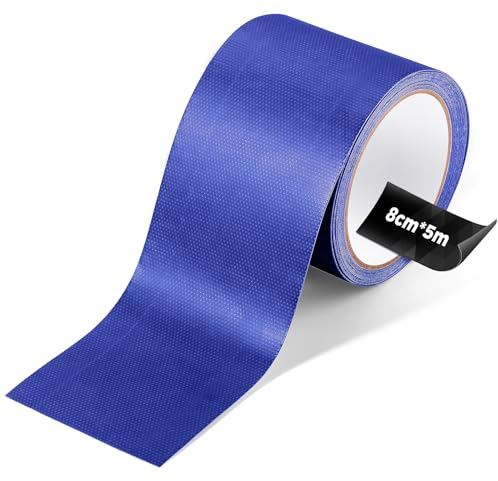 ecooe PVC Planenband, Reparaturklebeband 5M x 8CM für Gewebeplanen, Planenflicken, lkw abdeckplane, Markise, Zelt, Sonnenschirms, Pavillon, Plane, Awning Blau
