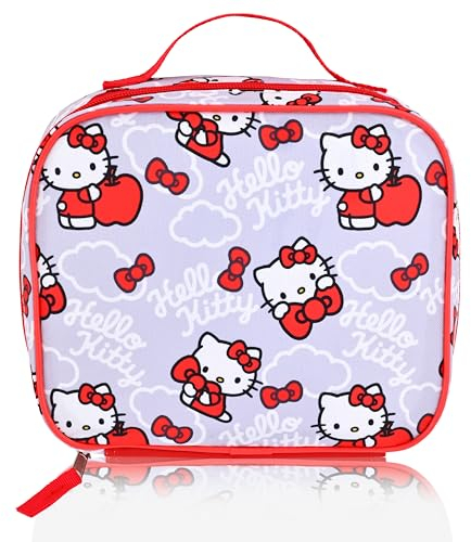 Fast Forward Sanrio Hello Kitty Lunchbox für Kinder, isolierte Lunchtasche, Lunchbox für Mädchen, Jungen, Unisex, Kleinkinder, Hello Kitty und Freunde, Grau, wiederverwendbare Lunchbox