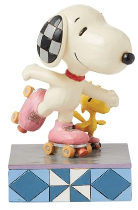 Peanuts by Jim Shore Snoopy und Woodstock Rollschuhfigur