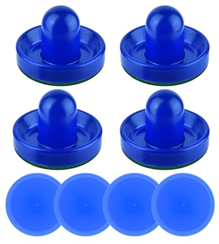 SANRLO Air Hockey Paddle Set - Blue - Air Hockey Pucks & Pusher - Multiplayer - 96 x 60 mm - 290 g