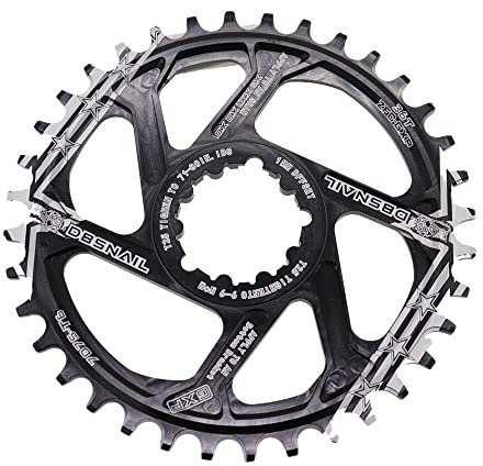 GFDSGRE Platos para Bicicletas Caining Redondo 3mm 6 mm Offset Plato Ovalado 32 MTB(6mm Black 38T)