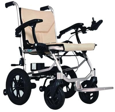 Heavy Duty Compact Electric Powered Wheelchair - Intelligent Portable Device with Long Range Extended Battery and