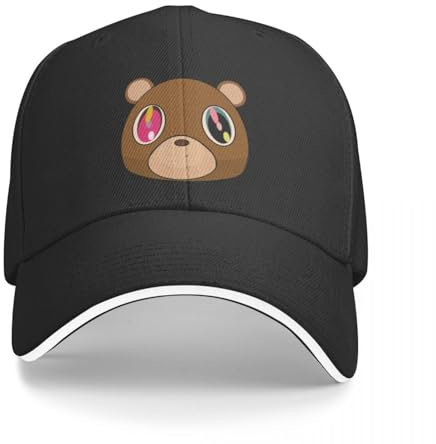 CIZIEOE Baseballmütze Basecap Die Kanye Bear Baseball Cap Papa Hut Angelmütze für Frauen Männer