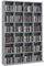 HOMCOM 480 CD/ 312 DVD Storage Unit, Media Storage Shelf, Wooden Display Unit with Adjustable Shelves, 89 x 130.5 cm, Cement Grey