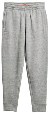 Superdry Herren Essential Jogginghose mit Logo Dunkelgrau Fleckig Meliert XL