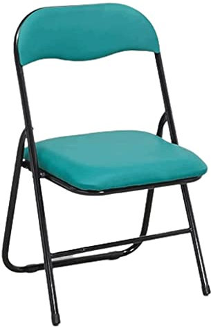 UYHBCNQD Besucherstuhl Klappstuhl Tragbarer Leder-Rückenlehnen-Event-Stuhl Komfortables hochelastisches Kissen Esszimmerstühle für Wohnheime Leicht bewegen