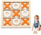 XO Brettspiel – Brettspiele Party Favors, Gesellschaftsspiel Tac Toe | Tischdekorationen für Wohnzimmer Tischspielzeug Dekoration für Erwachsene Rustikal Familie Rückreise Entdeckungshof