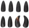 ERINGOGO 8 Stücke Natürliche Kuh Horn Nägel Für Anfänger Leistung Picks Groove Design Finger Protektoren Liefert