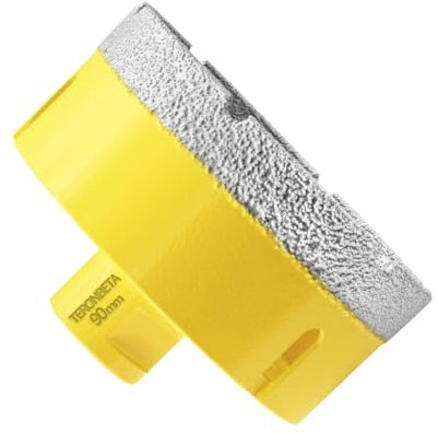 Teronbeta Punta per Trapano Diamantata 90mm, M14 Filetto Vacuum Brasato Foretto Sega a Tazza Diamantata per Piastrelle Porcellana Marmo Ceramica Granito