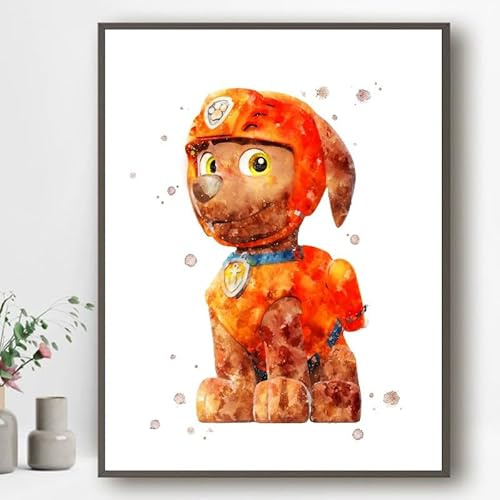 Ma Little Canv Dekoposter für Kinderzimmer Mädchen oder Jungen – Paw Patrol – ungerahmt, 30 x 40 cm (Zuma)