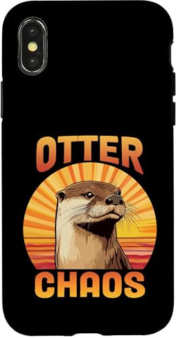 Vintage Otter Chaos Lustiger Otter Hülle für iPhone X/XS