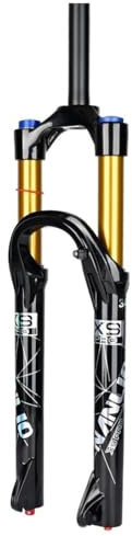 GJYDPU 27.5 29 Zoll MTB Federgabel 140mm Federweg - Gerader (1-1/8)/Konischer (1-1/2) Gabelschaft, Fernbedienung/Manuell, Magnesium-Aluminium Legierung, Luftfederung Mountainbike Gabel