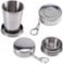 KEQAR 2 Pezzi Tazza Campeggio Pieghevole in Acciaio Inossidabile, Bicchiere da Viaggio Portatile, Per Viaggi All'Aperto, Uso Quotidiano (75ml)