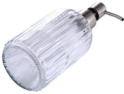Ipetboom Bouteille de Shampoing en Verre 400 ML Flacon sous-Vide Distributeur Liquide Vaisselle Pompe Salle de Bain la Cuisine