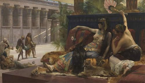 PMEFGJDPE Berühmte Gemälde Leinwand Wandkunst Malerei Wandkunst Cleopatra testet Gift an verurteilten Gefangenen von Cabanel Mode Leinwand Malerei für Office Home Decor 60x90cm