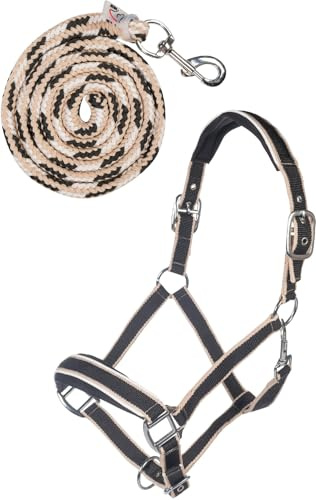 HKM Kopenhagen Head collar set with snap hook Deep Blue Cob