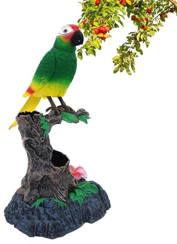 Loro Cantando Realista - Juguete Pájaro Gorrión Gorrión, Función Repetidor Hablando Que Copia Palabras, Modelo Interactivo De Inducción Eléctrica, Atractivo Activado Por Movimiento,