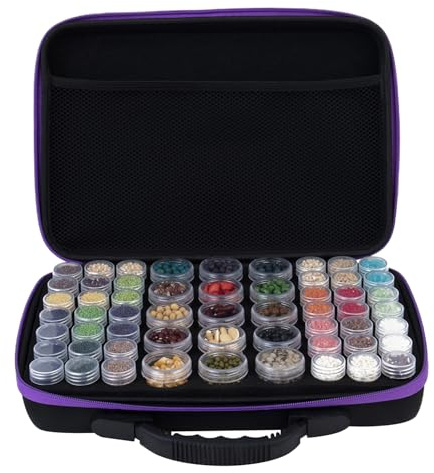 Licsaliwe Boîte de Stockage de graines résistante à l'humidité à 60 emplacements avec Insert EVA, Organisateur Portable pour graines Fleurs et légumes