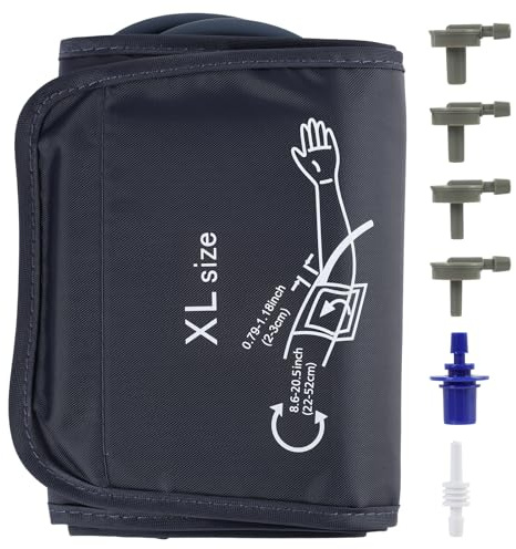 Manguito Tensiometro, Manguito Presión Arterial de Brazo Grande Universal 22–52 cm, Brazalete Presión Arterial 6 Conectores Intercambiables, Cómodo y Preciso Mayoría Tensiómetros Digitales Domésticos