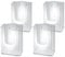 SIGEL LH117/4 Wand-Prospekthalter für DIN lang/A6, aus Acryl, transparent, 4er Pack