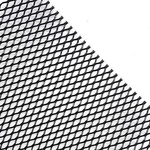 Simoni Racing GSA/18N Griglia Sportiva, Griglia per Paraurti Auto, Alluminio Universale a Maglia Media, Nero