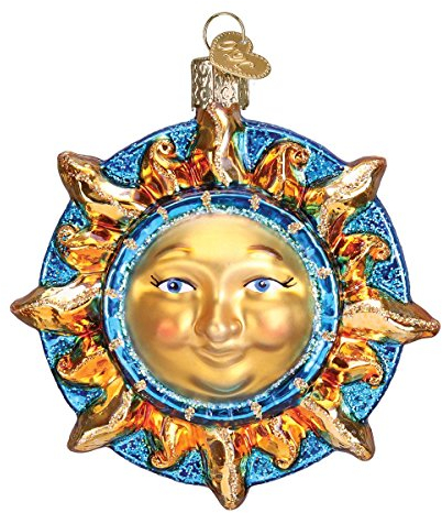Old World Christmas Ornamente: Outer Space Gifts Glass Blown Ornaments for Christmas Tree, Fanciful Sun, 22034