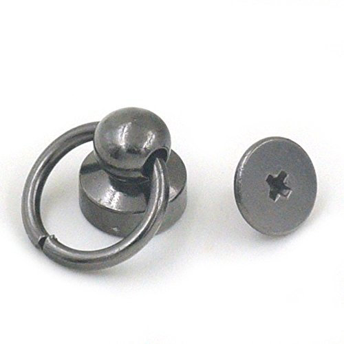 20 Stück 0,95 cm 10 mm Kopfknopf Bolzen Schraubverschluss O-Ring für Schrauben Chicago Nail Gunblack