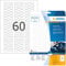 HERMA Self Adhesive Jewellery Labels, 60 Labels per A4 Sheet, 25 Sheets, 49 x 10 mm, 1500 Labels, Blank Price Tag Labels Stickers, Sticky Ring Labels for Laser & Inkjet Printer, White