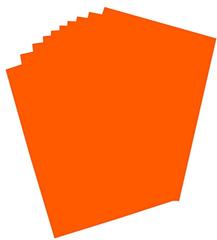 folia 65151 - Plakatkarton, ca. 48 x 68 cm, 10 Bögen, 380 g/qm, einseitig mandarin gefärbt - ideal zum Basteln oder Erstellen von Plakaten und Anzeigen
