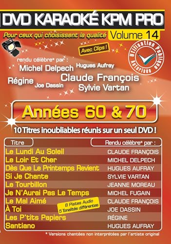 Karaoke Pro Vol.14 « Années 60 & 70 » [DVD-AUDIO]