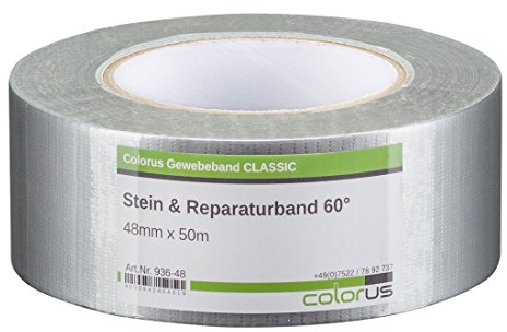 Colorus Profi Gewebeband 48 mm x 50 m | Reparaturband universell einsetzbar | Panzertape zum Abdichten, befestigen und reparieren | Duct Tape Gaffa Tape Panzerklebeband | Verstärktes Klebeband