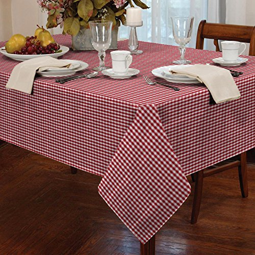 Classic Home Store Alan Symonds Tablecloths Gingham Tablecloth Red 60 round