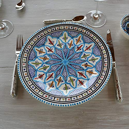 YODECO Plato llano Bakir Turquesa, 24 cm de diámetro