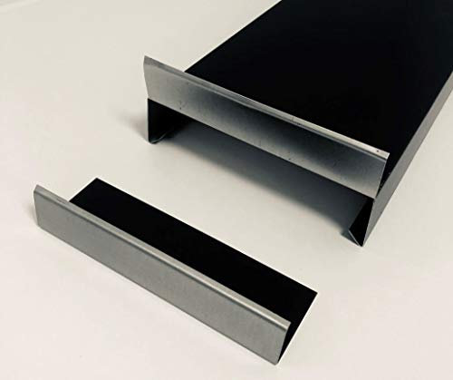 Wandanschluß für Mauerabdeckung Attika Aluminium farbig 0,8 mm (mittel, Anthrazit RAL 7016)