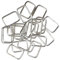 Sharplace 20x Rechteckringe Rechteck Ring Metallring Schlaufen für die Herstellung von Gürtel, Tasche, Hundehalsbänder, Silber, 25x16x2.8mm