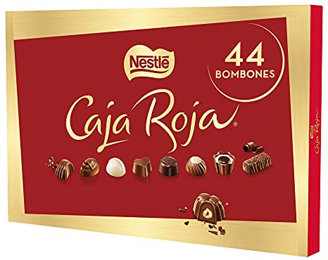 Nestlé Caja Roja Bombones de Chocolate - Estuche de bombones 4x400g