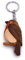 H-Customs Robin Bird Sweet Wood Noble Pendentif Fait Main Porte-clé