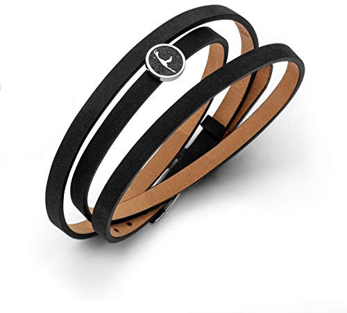 DUR Damen Lederarmband mit LavasandelementSylt aus 925er Silber A1598.SYLT, MotivSylt