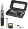 Butane Gas Soldering Iron Set, Professional Blow Torch Kit with 6 Iron Tips, Cordless Gas Solder Tool for Welding, Burning, Jewellery Making - 10 Pcs (Gray)