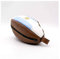 ALL SPORT VINTAGE - Trousse De Toilette Ballon de Rugby - Marron Vintage Et Drapeau Argentin - Cuir De Vachette - Cousu Main - Marque Française