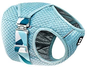 Hurtta Dog Cooling Wrap Vest, Aquamarine, 55-65 cm | Effective Cooling for Dogs, Moisture-Wicking Microfiber, Adjustable Fit, Lightweight, Bright 3M Reflectors