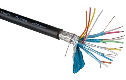 Lyndahl HDMI 2.0 Kabel Halogenfrei, HDMI High Speed mit Ethernet Verlegekabel zum Selbst Konfektionieren Meterware AWG 24, 100 m Rolle