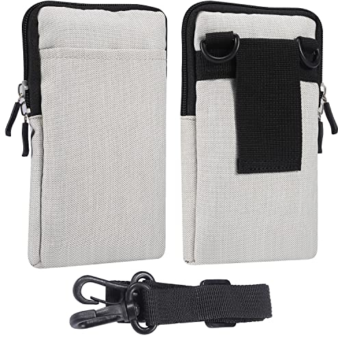 Herren Handy Umhängetaschen Weiß, Vertikal Handy Gürteltasche, 6.9 Damen Herren Handy Tasche Umhängetasche Smartphone Portemonnaie Geldbeutel Geldbörse Hüfttasche Gürteltasche Handy Taille Tasche
